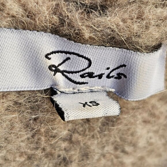 Rails Animal Print Crewneck Sweater Womens Sz XS Alpaca Wool Crew Neck Long Slv - Picture 6 of 7